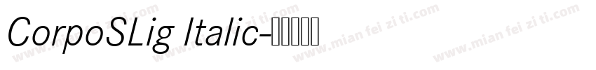 CorpoSLig Italic字体转换